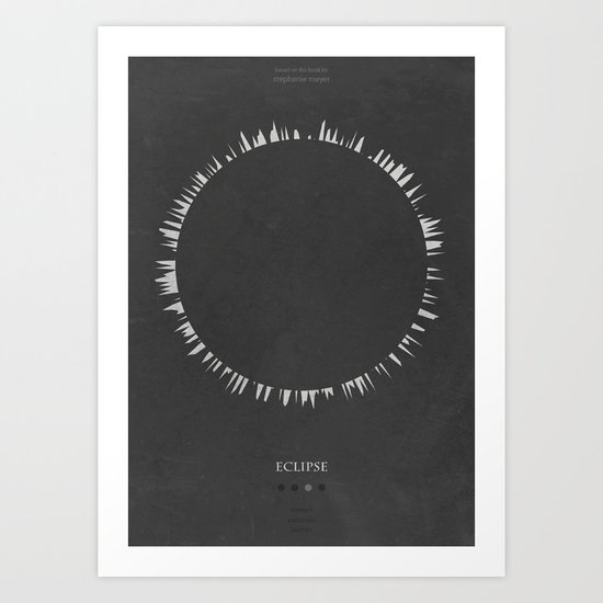 Eclipse - minimal poster Art Print
