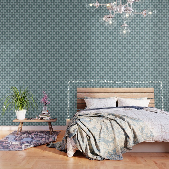 Deco 2 pattern blue Wallpaper