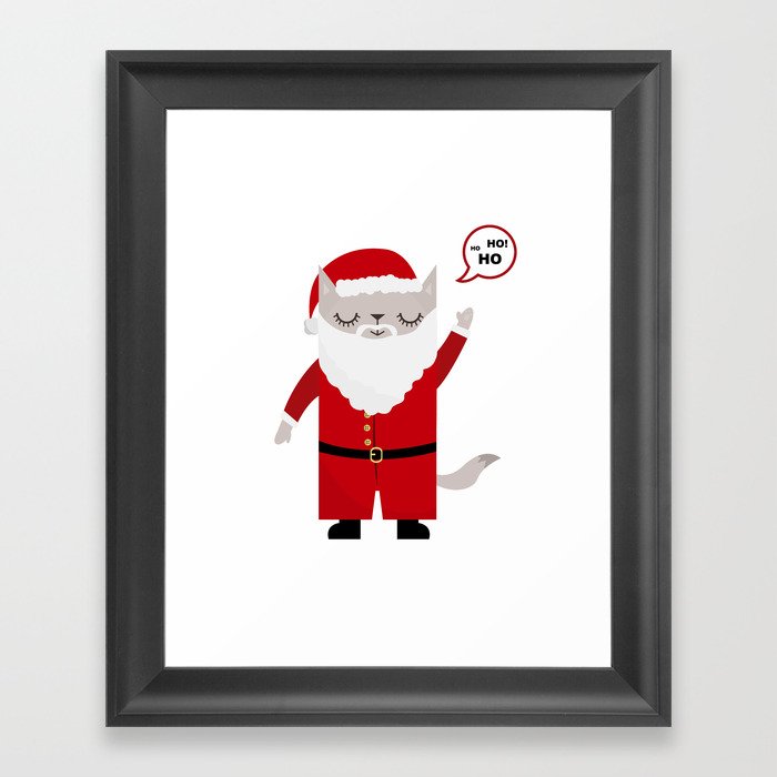 Santa Claws Framed Art Print