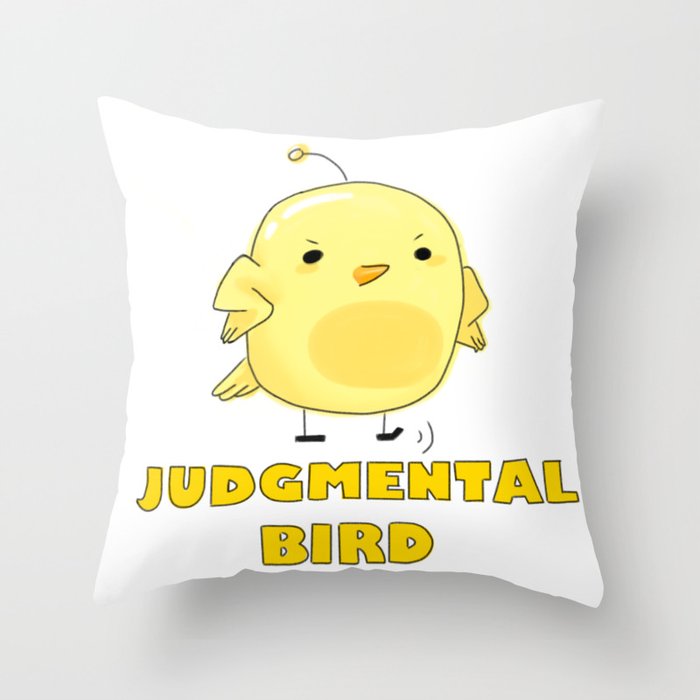 Judgmental Birds Throw Pillow
