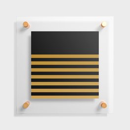 Elegant Black & Gold Stripes Floating Acrylic Print