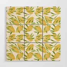 lemon pattern Wood Wall Art
