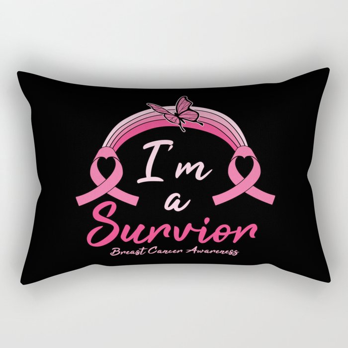 I'm A Survivor Breast Cancer Awareness Rectangular Pillow
