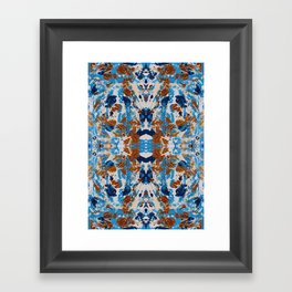 Background In The Mind, They Look Like Animals Spec Ve Framed Art Print | Unconscious, Mandala, Supernatural, Animal, Gutai, Abstractbluegold, Stain, Informalart, Painting, Pollock 