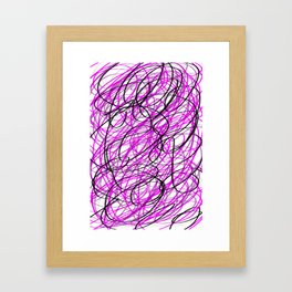 Squiggles - Purple Framed Art Print