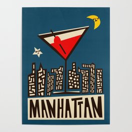 Manhattan Cocktail Print Poster