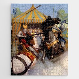 “Sir Mordred’s Lance Broke” by NC Wyeth Jigsaw Puzzle