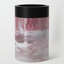 pink Abstract painting Can Cooler