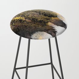 American Buffalo Bison with Forest Bar Stool