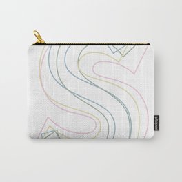 Intertwined Strength and Elegance of the Letter S Carry-All Pouch | Sweet, Curated, Minimalism, Alphabet, Name, Minimal, Lineart, Abstract, Graphicdesign, Onwhite 