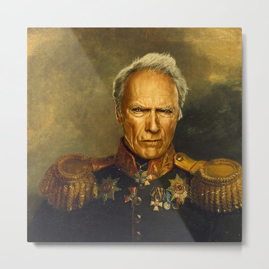 Clint Eastwood - replaceface Metal Print