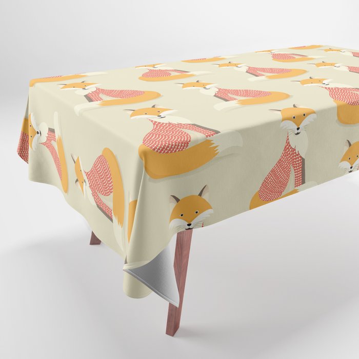 Whimsical Red Fox Tablecloth