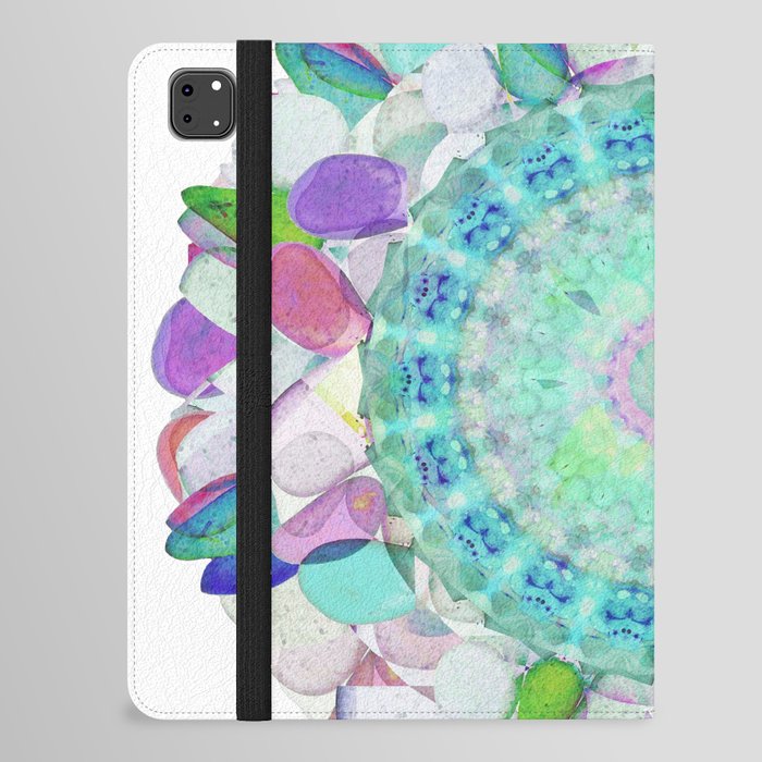 Colorful Flower Art Petal Mandala iPad Folio Case