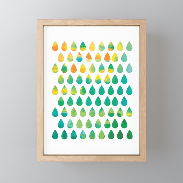 Monsoon Rain Framed Mini Art Print