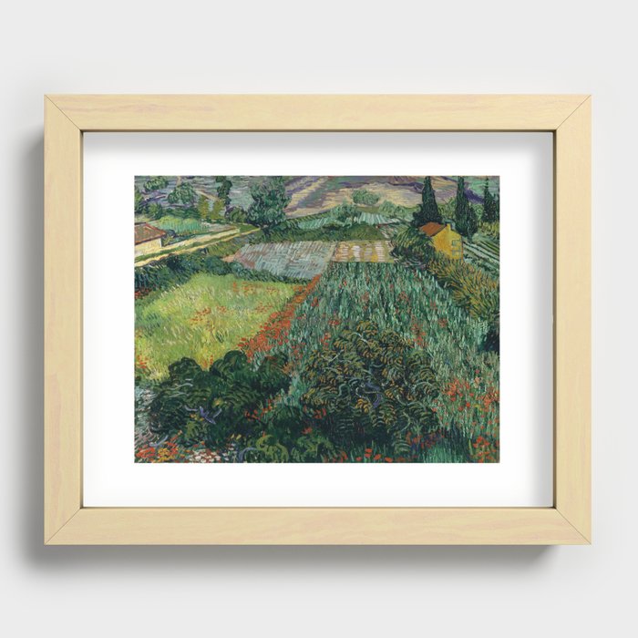 Vincent van Gogh - Field with Poppies Recessed Framed Print