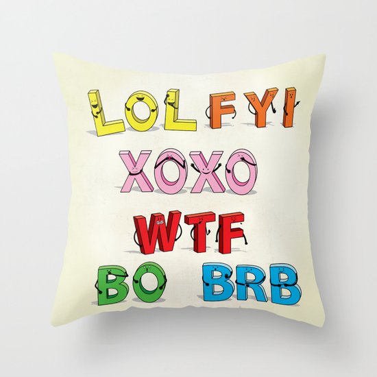 Some Internet Abreviations Throw Pillow