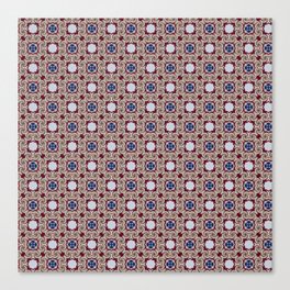 Red And Blue Glass Seamless Pattern Canvas Print