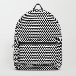 Black and White Repeating Geometric Triangle Pattern Backpack