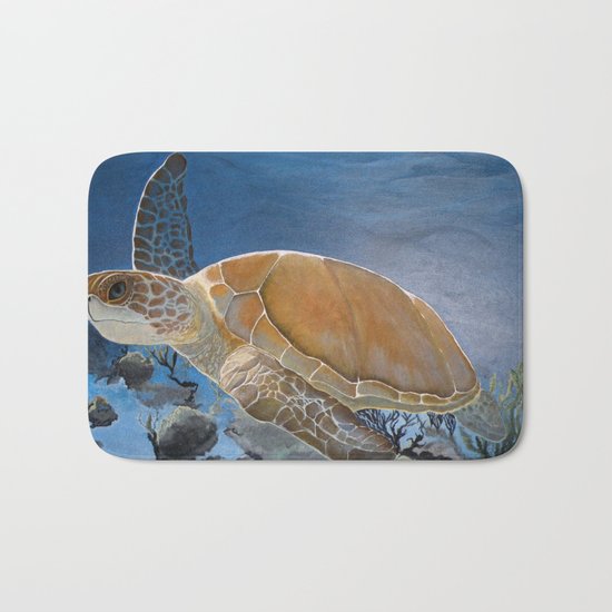sea turtle by Jes Bath Mat