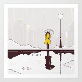 All the pleasures of traveling alone - March Art Print