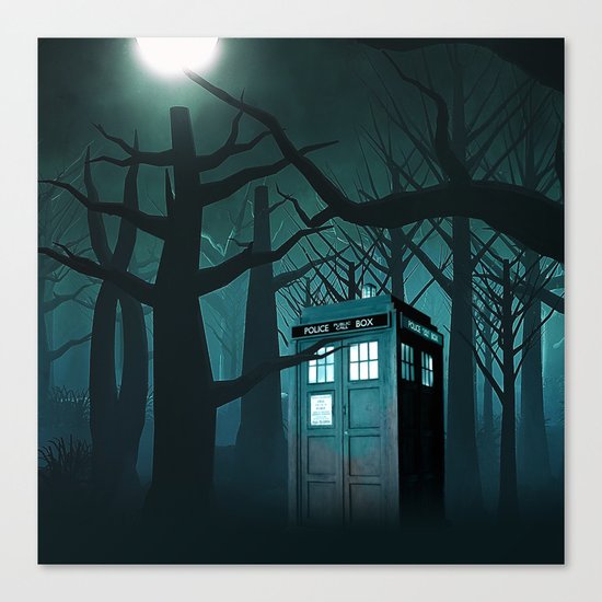 Tardis in the Forest of The Night Canvas Print