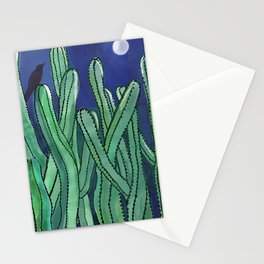 Night Cactus Stationery Card