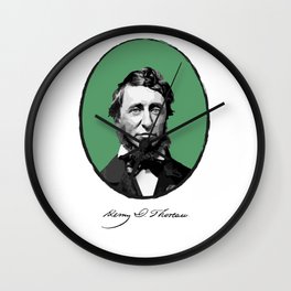 Authors - Henry David Thoreau Wall Clock