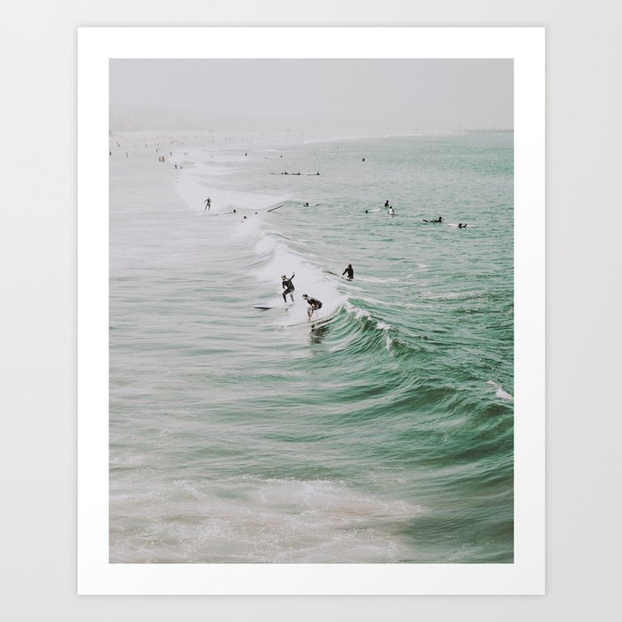 Lets Surf Iv Venice Beach California Art Print By Mauikauai
