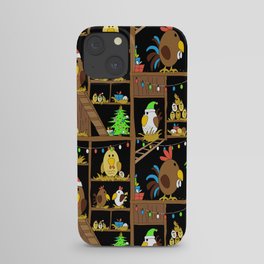 Chicken Coop Christmas - by Kara Peters - funny chickens, holidays iPhone Case