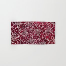 Dahlia Flower Pattern 10 Hand & Bath Towel