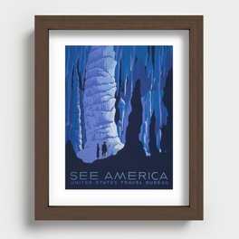 Vintage Illustration - See America, The Caverns Recessed Framed Print