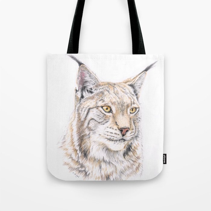 Lynx - Colored Pencil Tote Bag