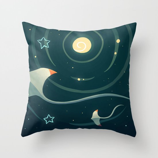 Space Ray Throw Pillow