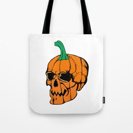 Pumpkin Skull  Tote Bag