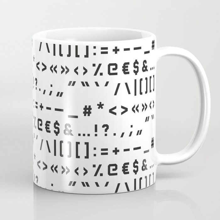 Typography Special Characters Pattern #1 Coffee Mug