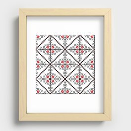 cross stitch pattern Recessed Framed Print