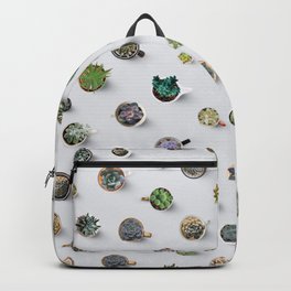 Coffee time. Cactus and succulents pattern Backpack