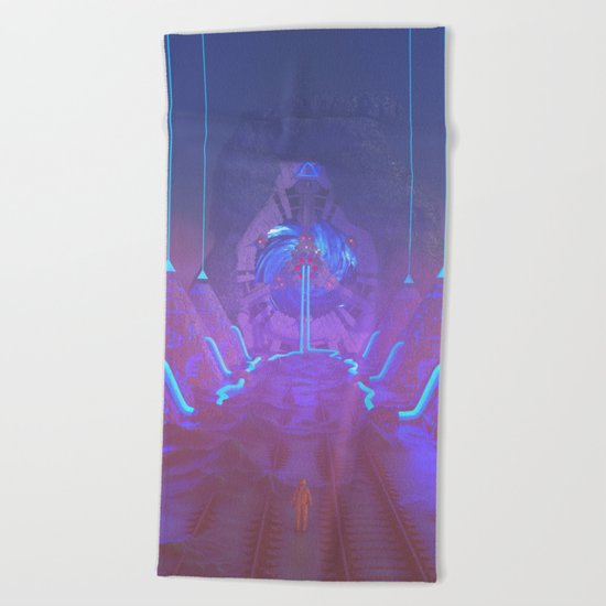 Lost Astronaut Series #05 - Star Harvester Beach Towel