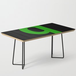 letter Q (Green & Black) Coffee Table