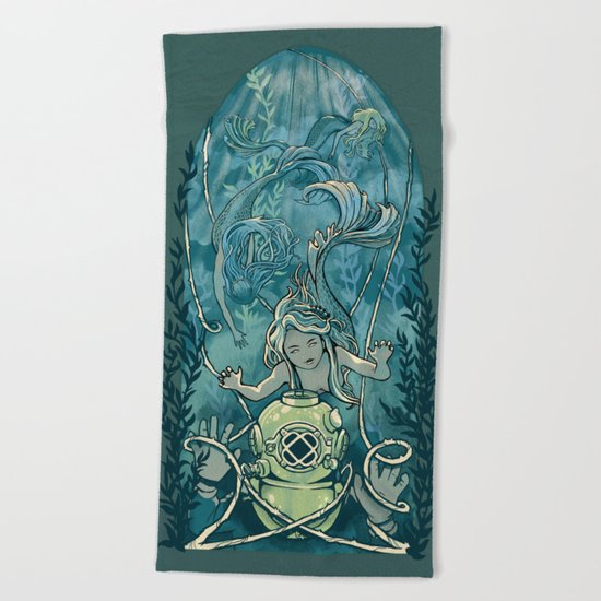 s'accrocher à l'amour Beach Towel
