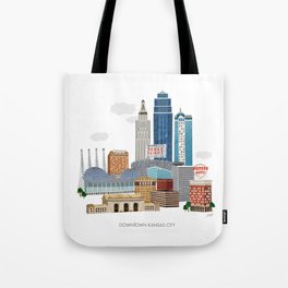 Kansas City Skyline Tote Bag