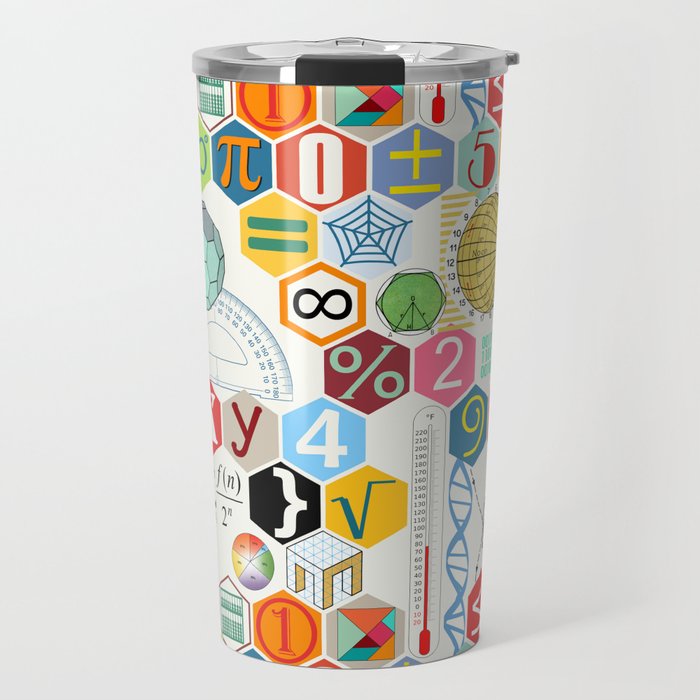 Math in color (white Background) Travel Mug
