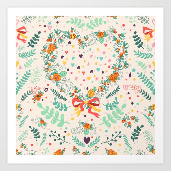 Nature pattern Art Print