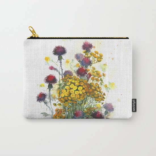 Watercolor wildflowers, aquarelle Carry-All Pouch