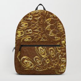 Bronze & Gold Mandela (Lustrous shimmer) Backpack