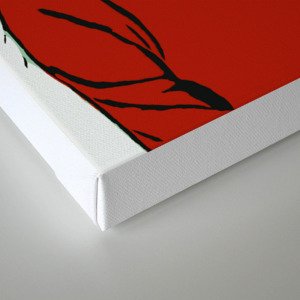 Red Latina Girl Minimalist Digital Art Vector Illustration Canvas Print