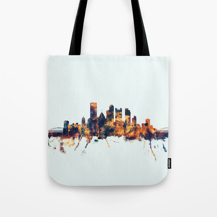 Pittsburgh Pennsylvania Skyline Tote Bag