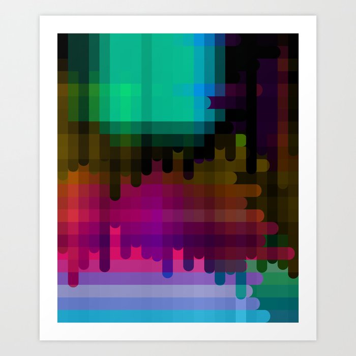 Colorful Night Abstraction 03 Art Print