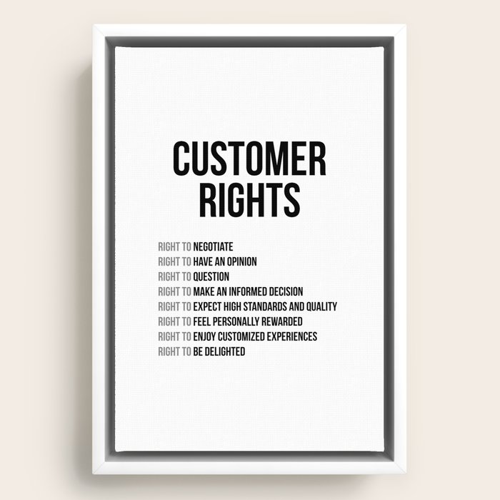 Customer Rights, Customer Service Quotes, Office Decor, Office Wall Art