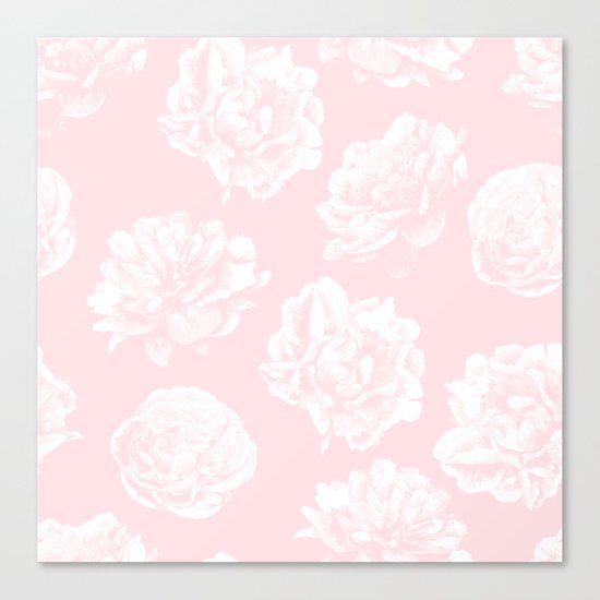 Pink Roses in Flamingo Pink Canvas Print